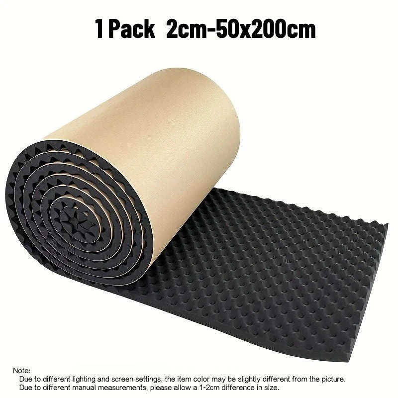 High-Density Self-Adhesive Soundproofing Insulation Cotton Panels-4PCS-200x50x2cm