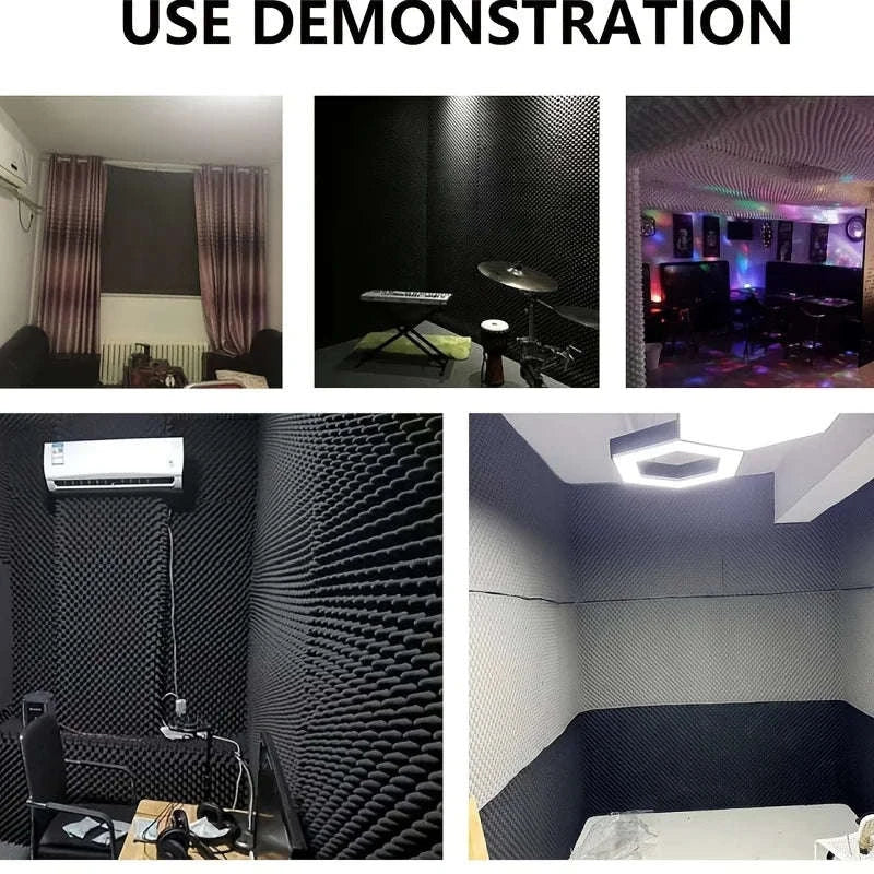 High-Density Self-Adhesive Soundproofing Insulation Cotton Panels-4PCS-200x50x2cm