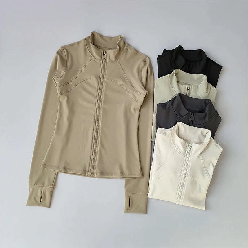 High-End Women's Yoga Jacket-M / beige
