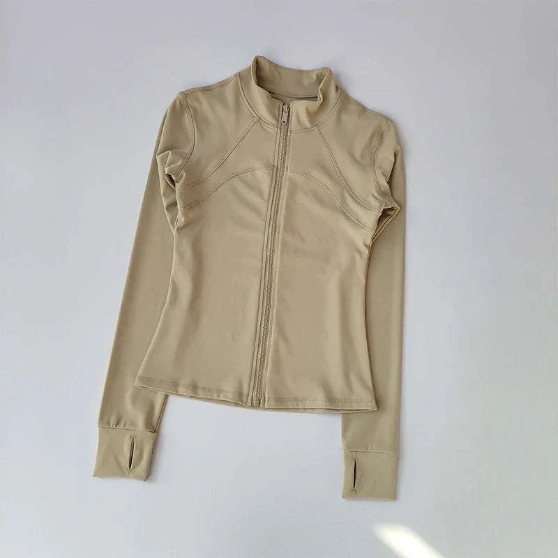 High-End Women's Yoga Jacket-M / beige