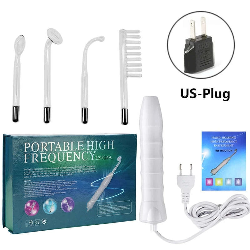 High Frequency Electrotherapy Facial Wand for Skin Rejuvenation-EU Plug