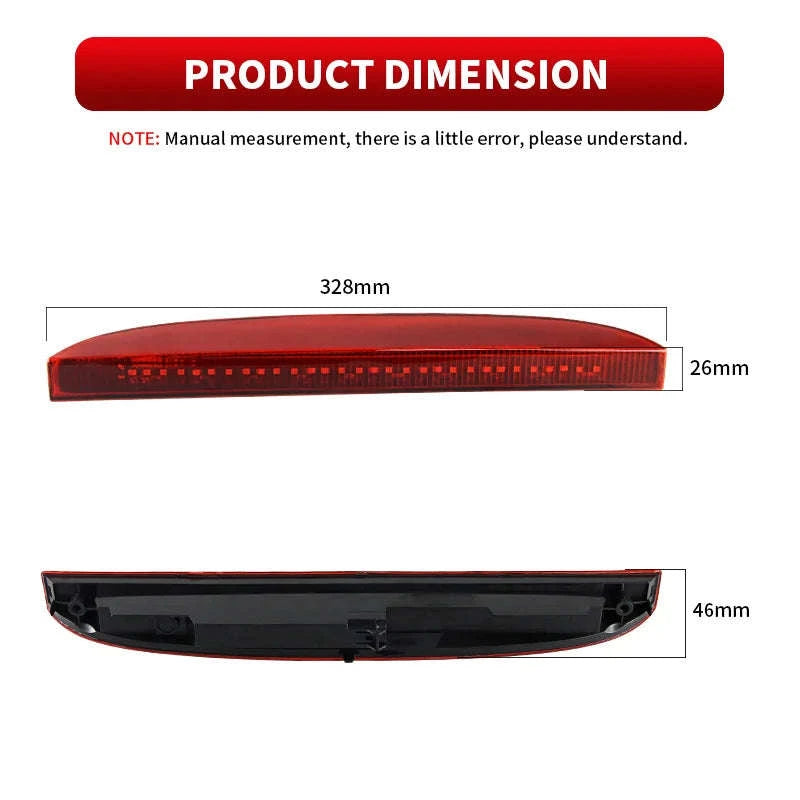 High Level Third Brake Light OEM 7700410753-1PC Black Lens