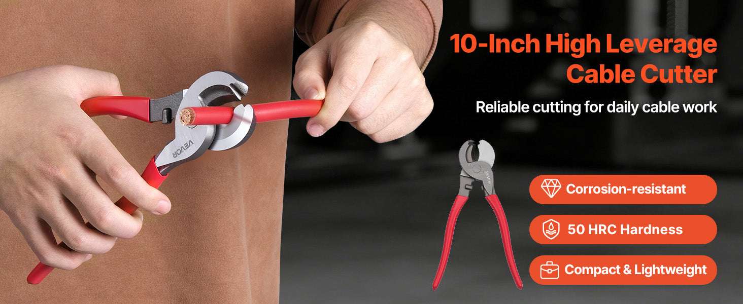 High Leverage Cable Cutter 9.25" Heavy Duty Wire Cutting Pliers-United States