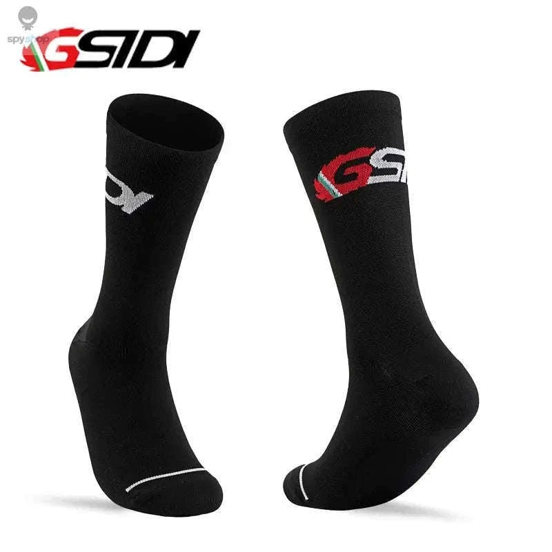 High Performance Cycling Compression Socks for Support and Comfort-vertical dark blue