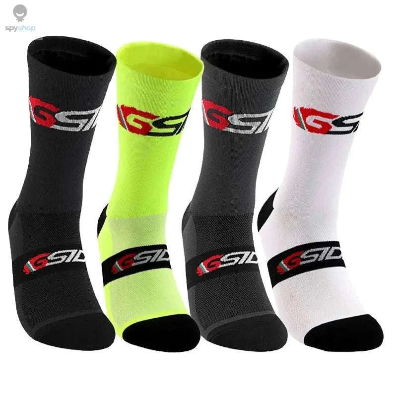 High Performance Cycling Compression Socks for Support and Comfort-vertical dark blue