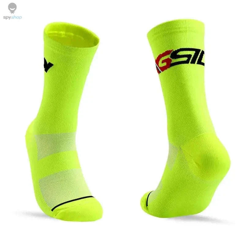High Performance Cycling Compression Socks for Support and Comfort-vertical dark blue