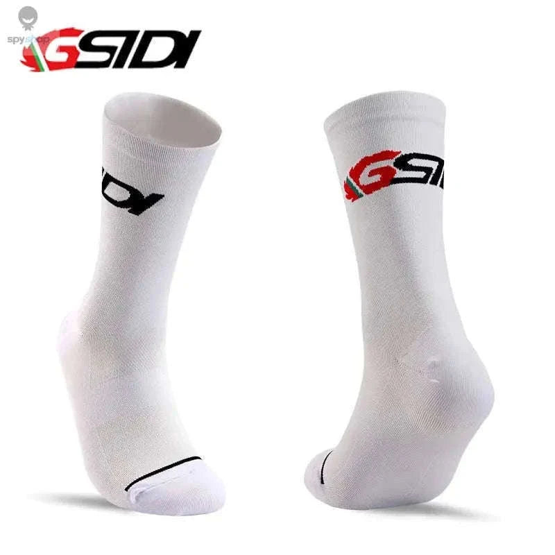 High Performance Cycling Compression Socks for Support and Comfort-vertical dark blue
