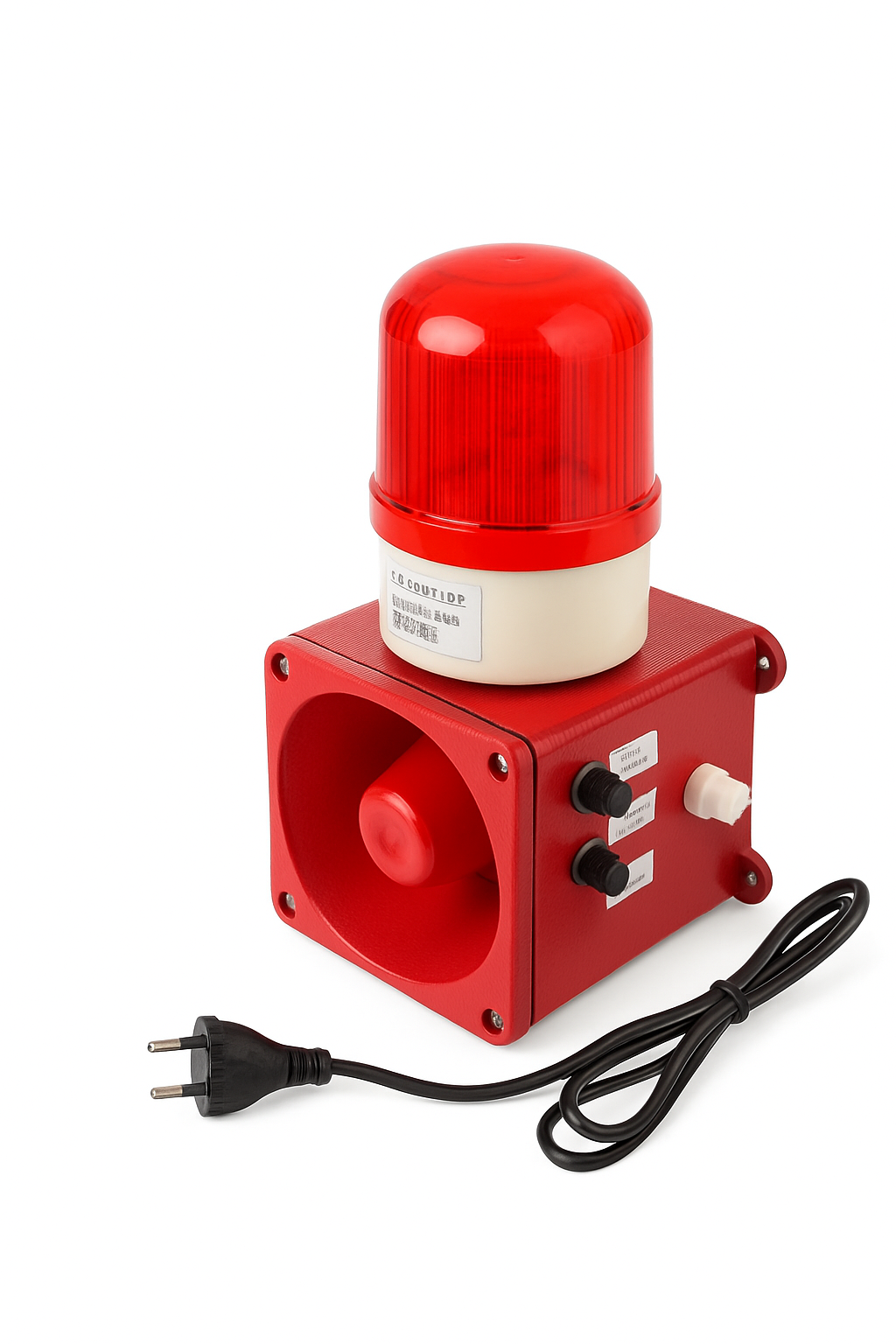 High-Power Loudspeaker Alarm Device with LED Indicator IP56 Sound and Light Alarm Waterproof Emergency Strobe Warn Light