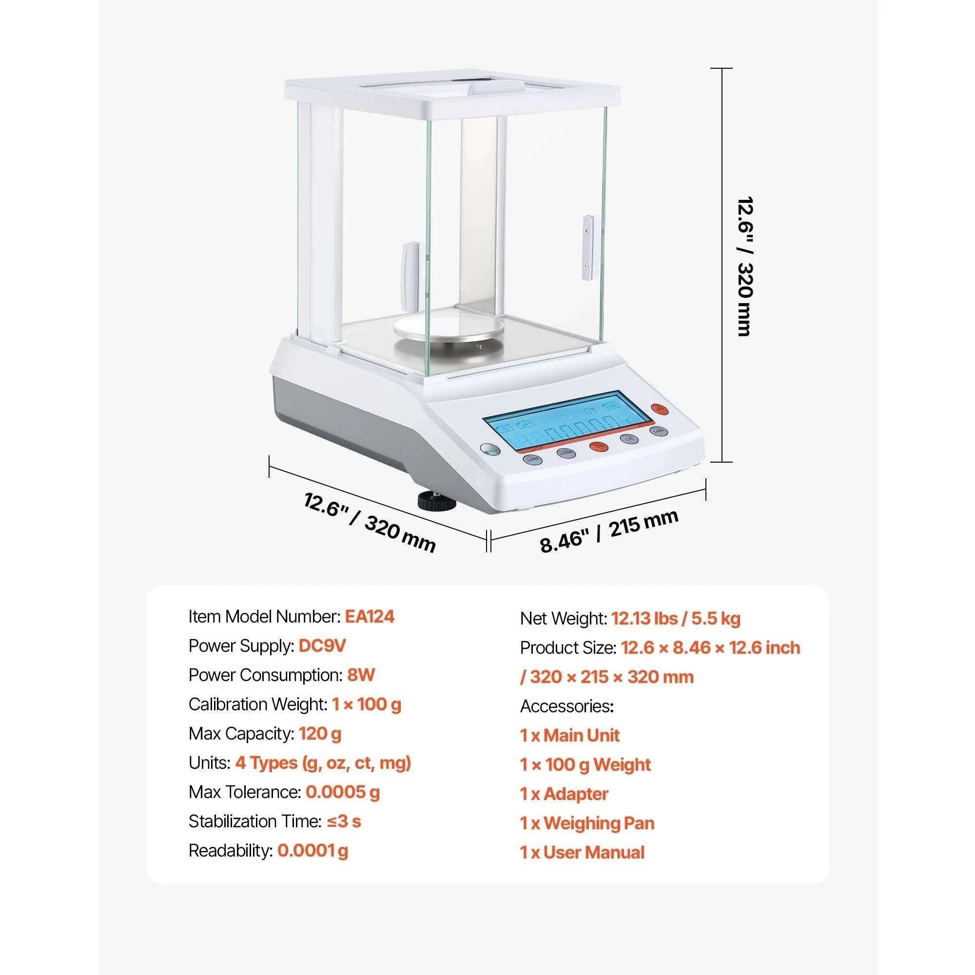 High Precision Analytical Balance 0.001g with Draft Shield-200g / United States