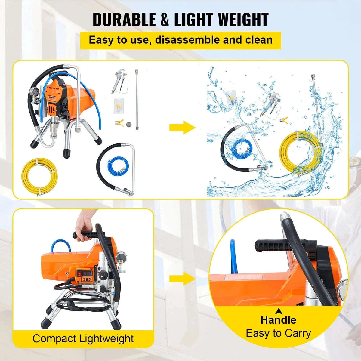 High-Pressure Airless Paint Sprayer for Smooth Wall Finishes-2200W / CZECH REPUBLIC