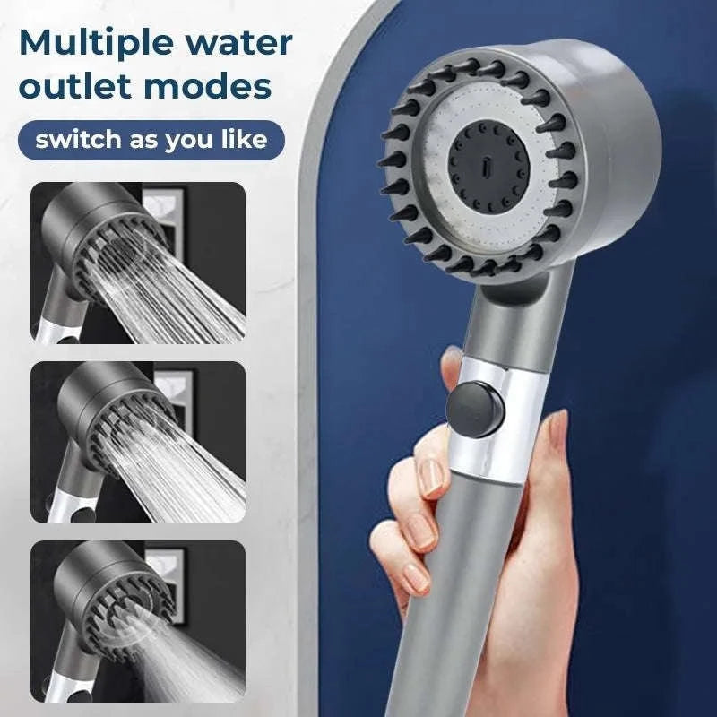 High Pressure Filtered Shower Head with 3 Spray Modes and Hose-With 5 free filters / United States