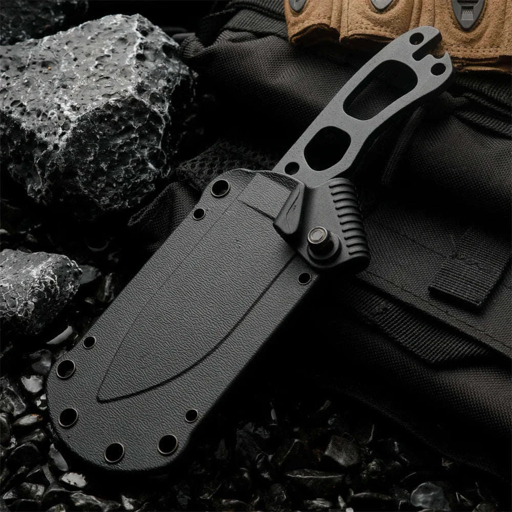 High Quality Multifunctional Outdoor Survival Knife-black / Italy