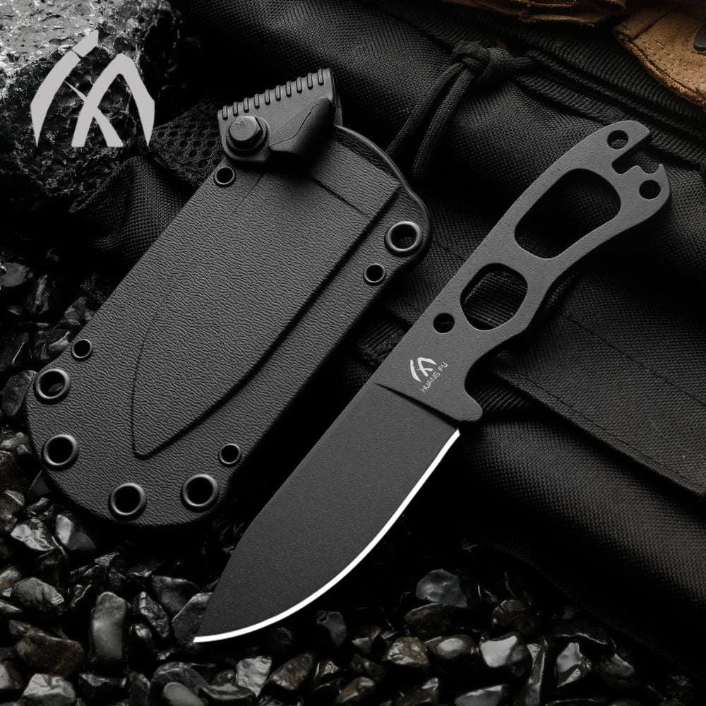 High Quality Multifunctional Outdoor Survival Knife-black / Italy