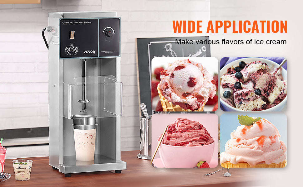 High-Speed Ice Cream Blender Mixer with Speed Adjustment-400W / Poland
