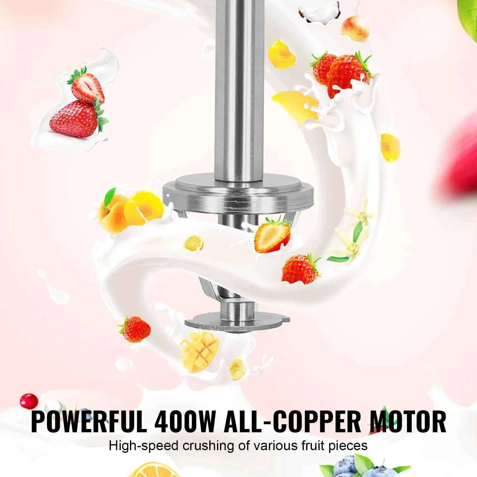 High-Speed Ice Cream Blender Mixer with Speed Adjustment-400W / Poland