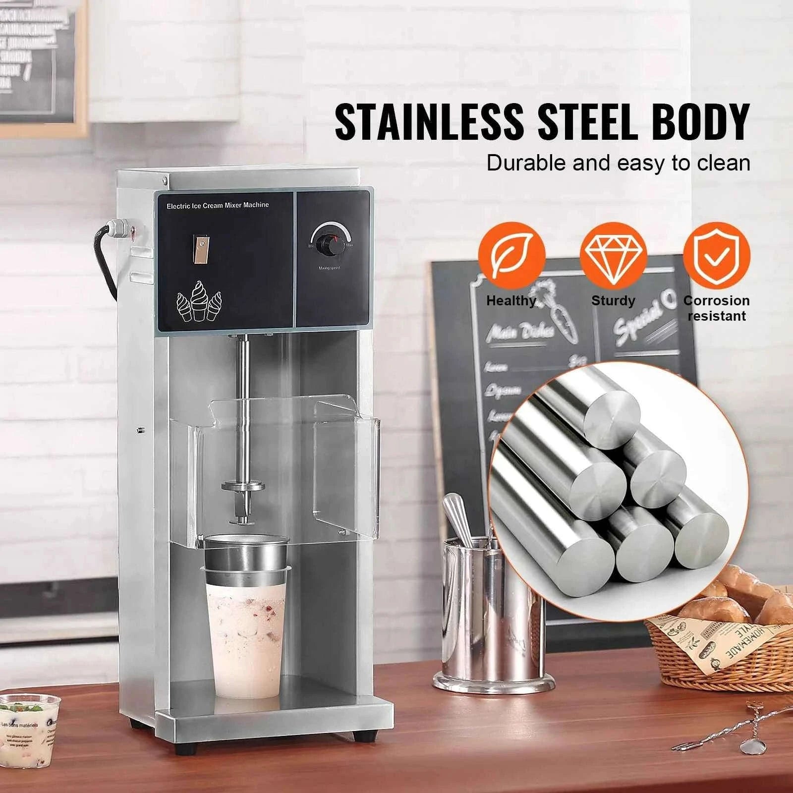 High-Speed Ice Cream Blender Mixer with Speed Adjustment-400W / Poland
