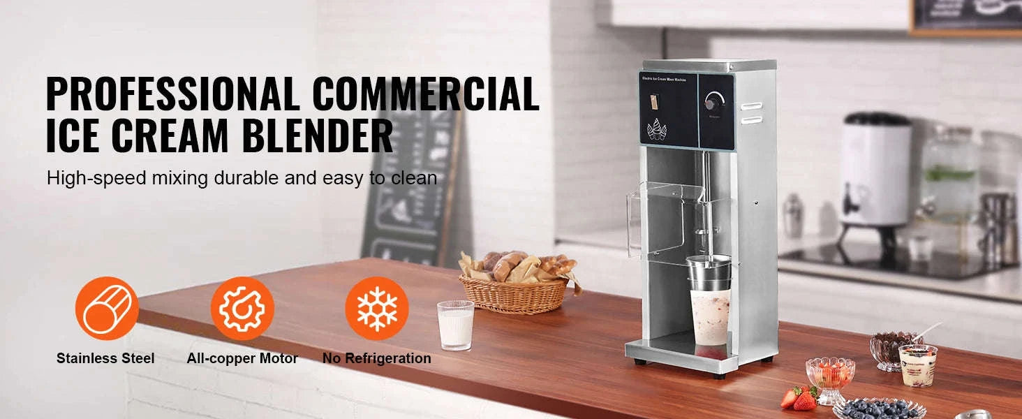 High-Speed Ice Cream Blender Mixer with Speed Adjustment-400W / Poland