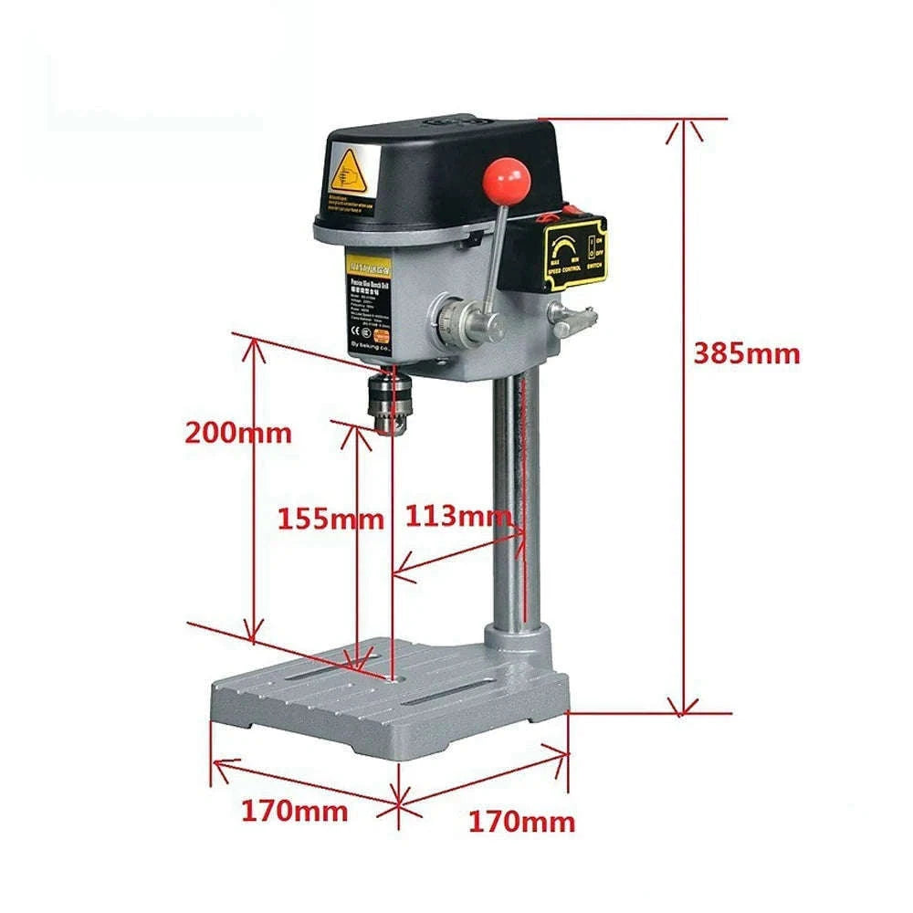 High Speed Mini Benchtop Drill Press 340W 1-10mm Chuck-US / EU / france