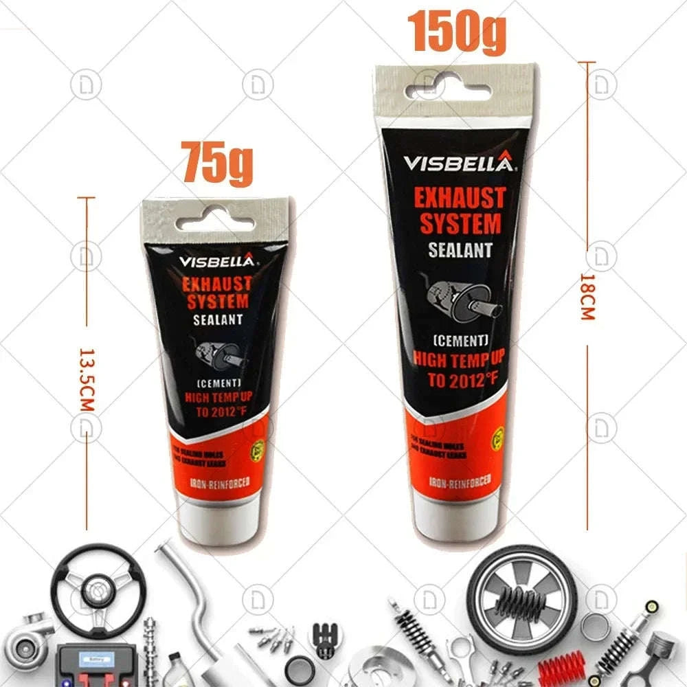 High Temperature Exhaust Pipe Sealant Paste for Car and Motorcycle Repair-3pcs 150g