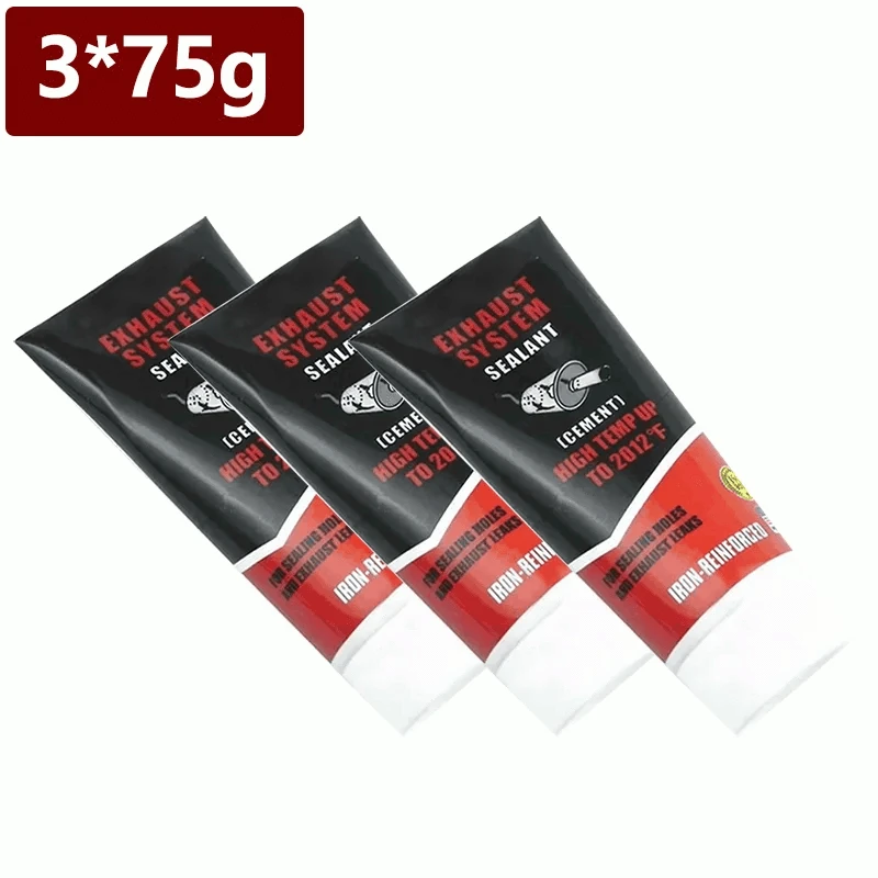High Temperature Exhaust Pipe Sealant Paste for Car and Motorcycle Repair-3pcs 150g