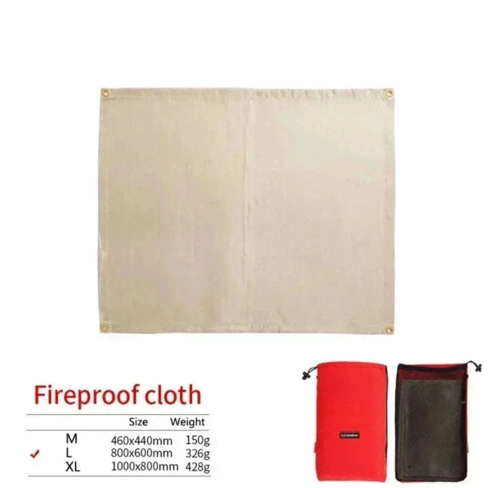 High Temperature Fire Blanket for Camping, Picnics and Barbecues-Fiberglass-L-80X60cm