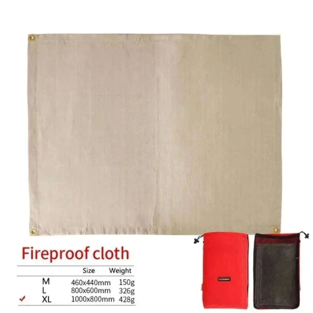 High Temperature Fire Blanket for Camping, Picnics and Barbecues-Fiberglass-L-80X60cm