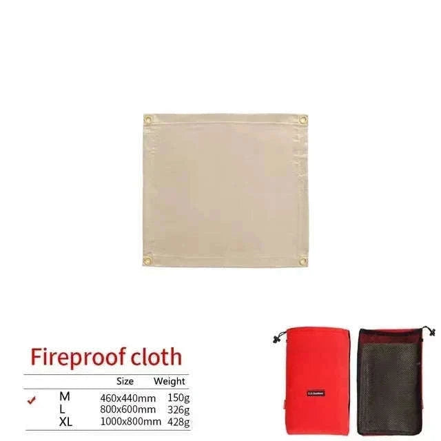 High Temperature Fire Blanket for Camping, Picnics and Barbecues-Fiberglass-L-80X60cm