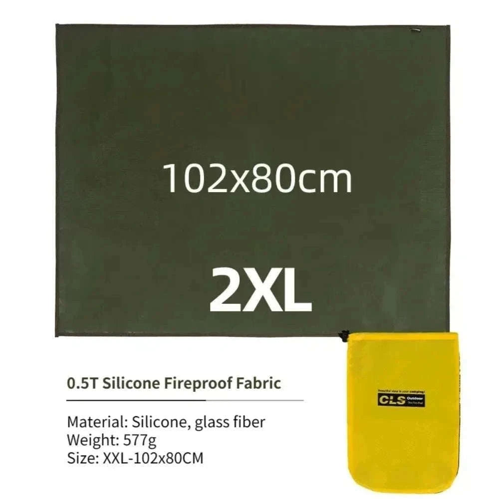 High Temperature Fire Blanket for Camping, Picnics and Barbecues-Fiberglass-L-80X60cm