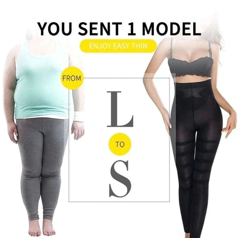 High Waist Sculpting Tummy Control Leggings-black / 2XL-3XL / CHINA