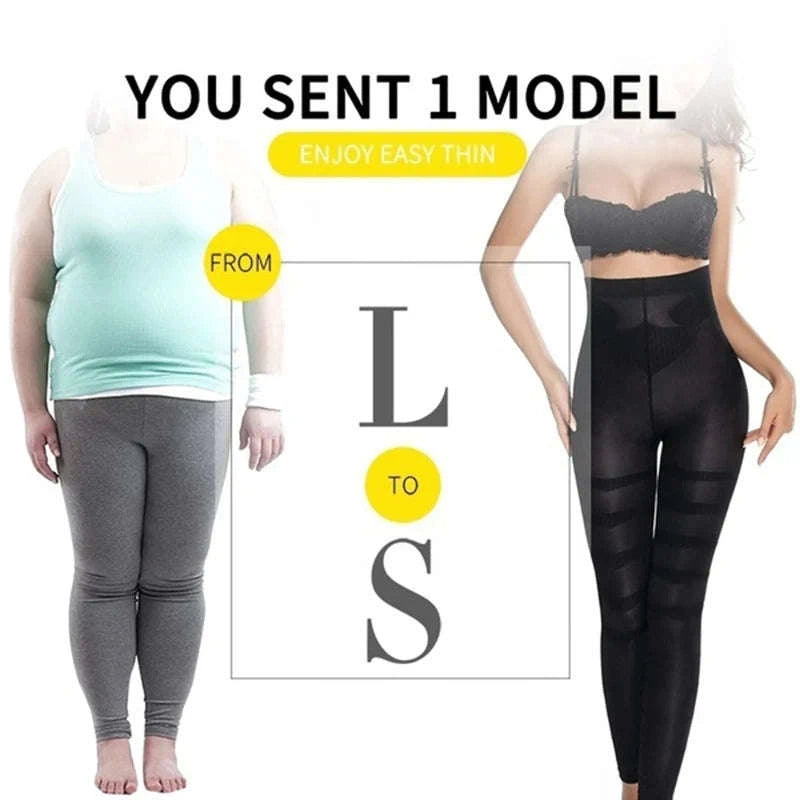 High Waist Sculpting Tummy Control Leggings-black / 2XL-3XL / CHINA