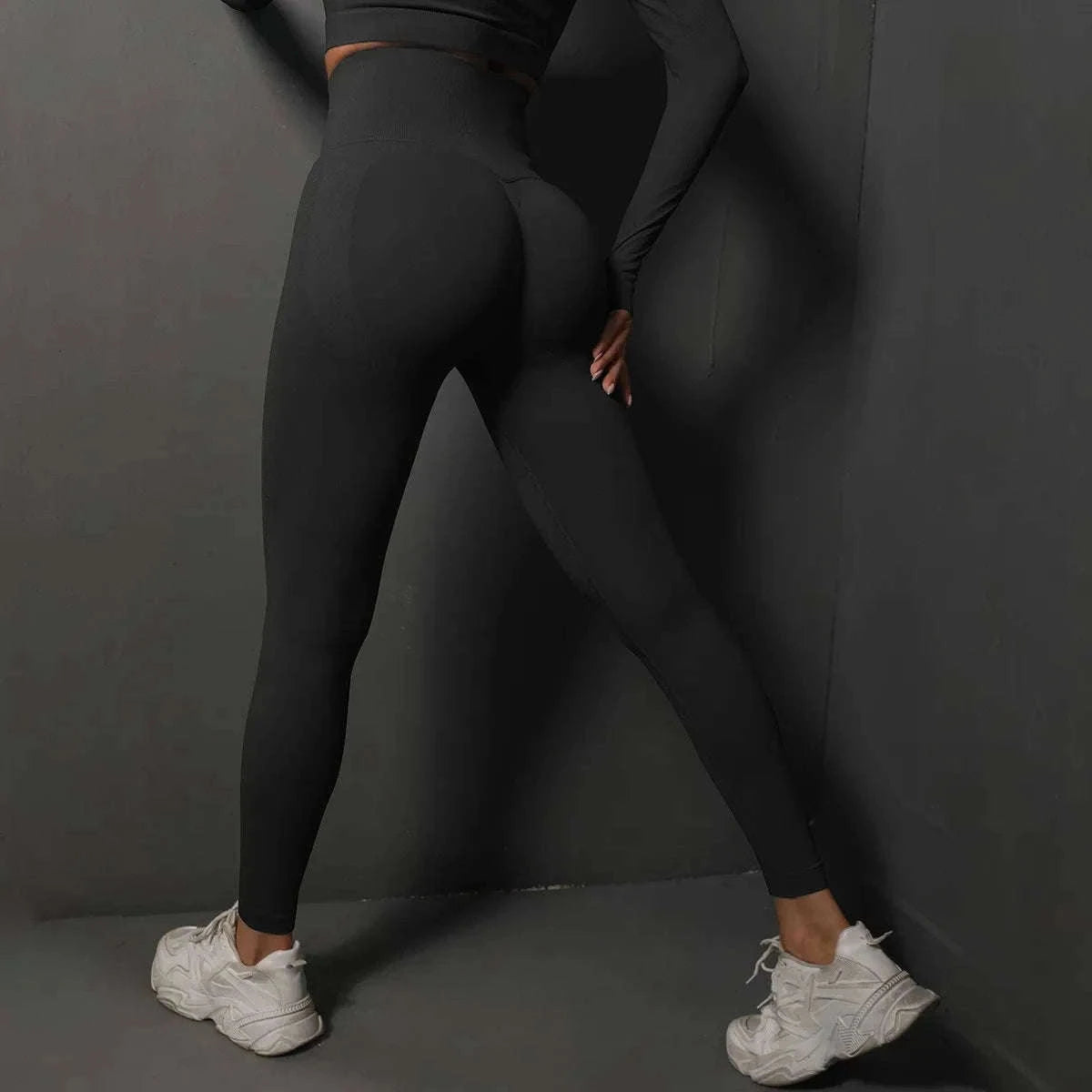 High Waist Seamless Yoga Leggings for Women, Sculpted Fit-Rose Red / L / CHINA