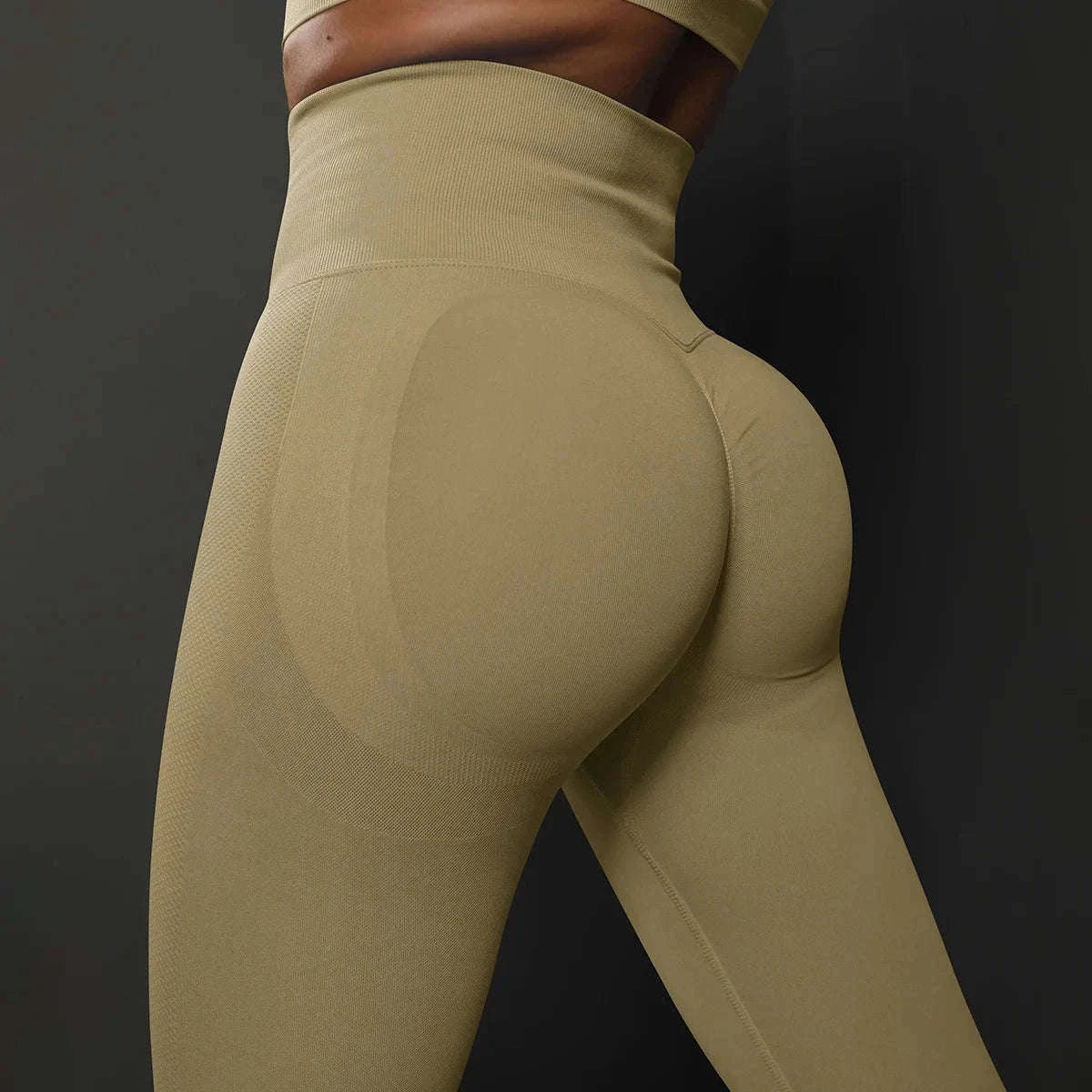 High Waist Seamless Yoga Leggings for Women, Sculpted Fit-Rose Red / L / CHINA