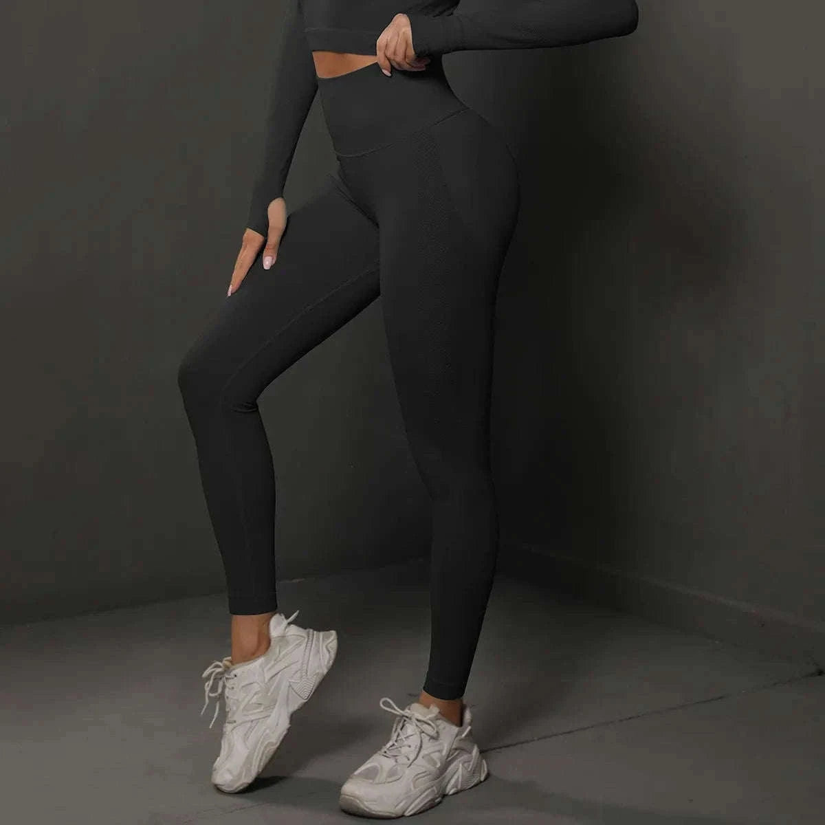 High Waist Seamless Yoga Leggings for Women, Sculpted Fit-Rose Red / L / CHINA