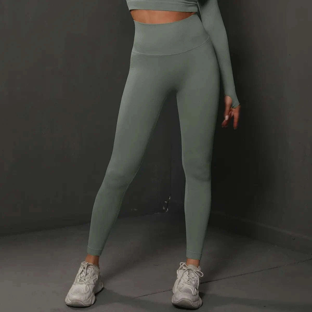 High Waist Seamless Yoga Leggings for Women, Sculpted Fit-Rose Red / L / CHINA