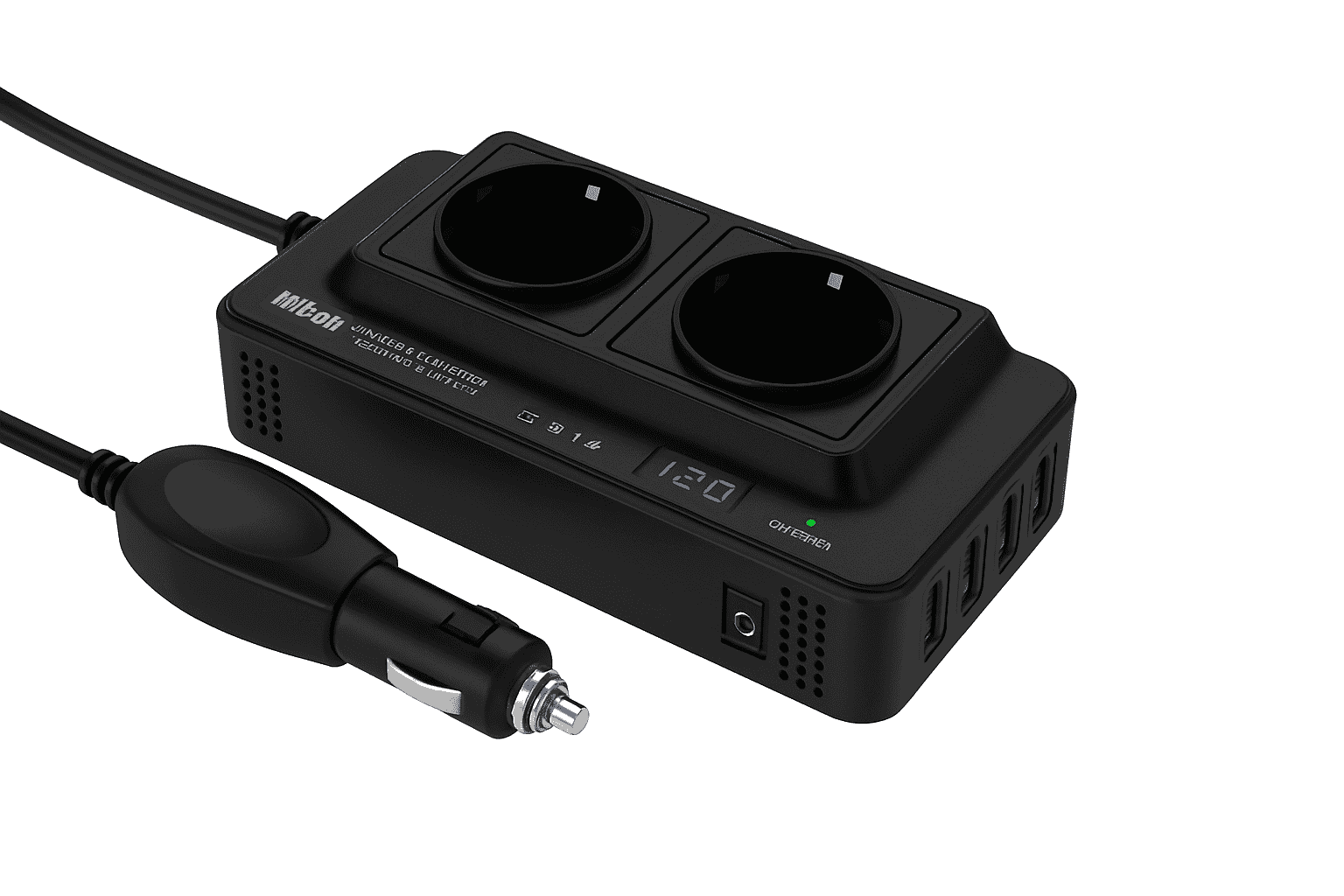 Highly recommend Meind 200w car inverter 12v to 220v power inverter for car-black