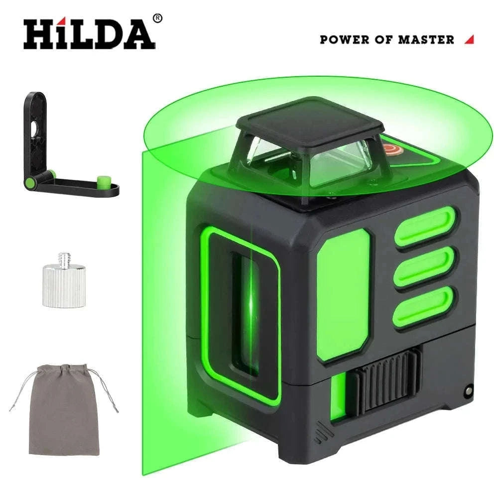 HILDA Green Light Laser Level for Fast, Accurate Layouts-AB180