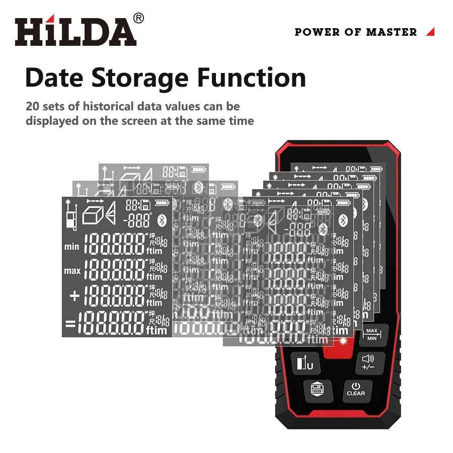 HILDA Laser Rangefinder 50M / 100M / 120M Distance Meter-120m CJ369