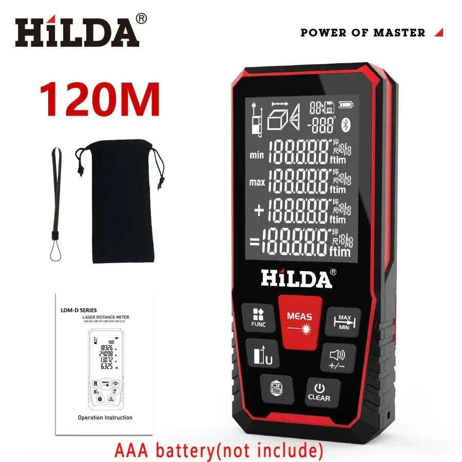 HILDA Laser Rangefinder 50M / 100M / 120M Distance Meter-120m CJ369