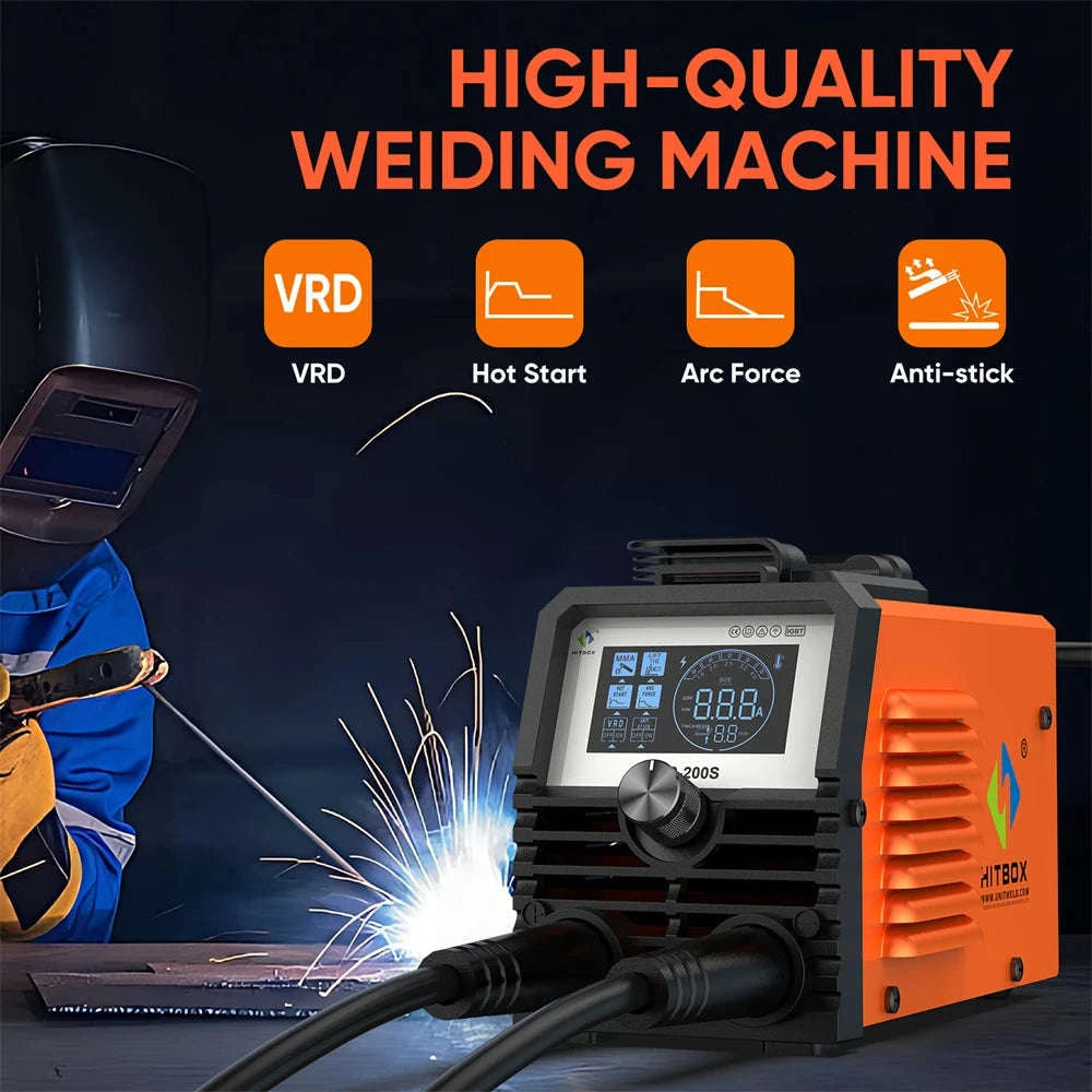 HITBOX ARC200S Welding Machine 2‑in‑1 ARC MMA Lift TIG Mini Inverter Welder-ARC200D / United States