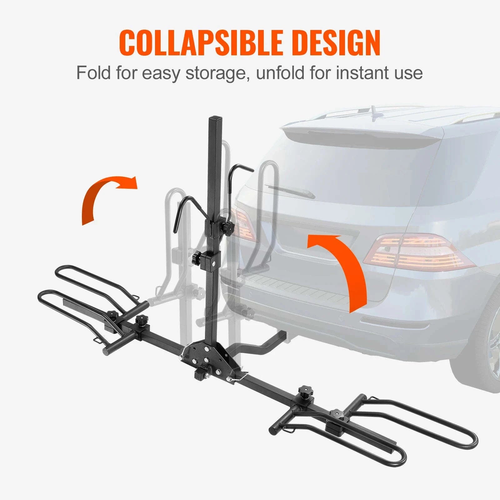 Hitch Mount Bike Rack, 1-2 Bike Platform Carrier with Tilt and Fold-2x160 / france