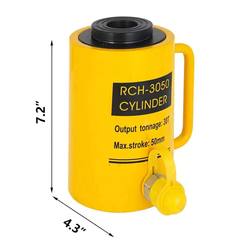 Hollow Hydraulic Cylinder Jack 20T–60T, 50–100mm Stroke-30T 50MM / United States