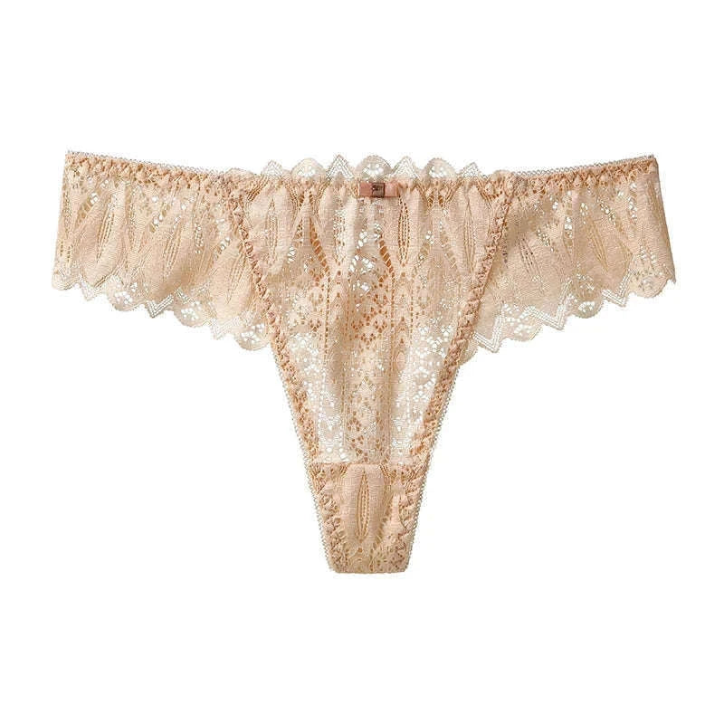 Hollow Out Lace G-String Panties for a Smooth, Barely-There Fit-Burgundy / XL / 1pc