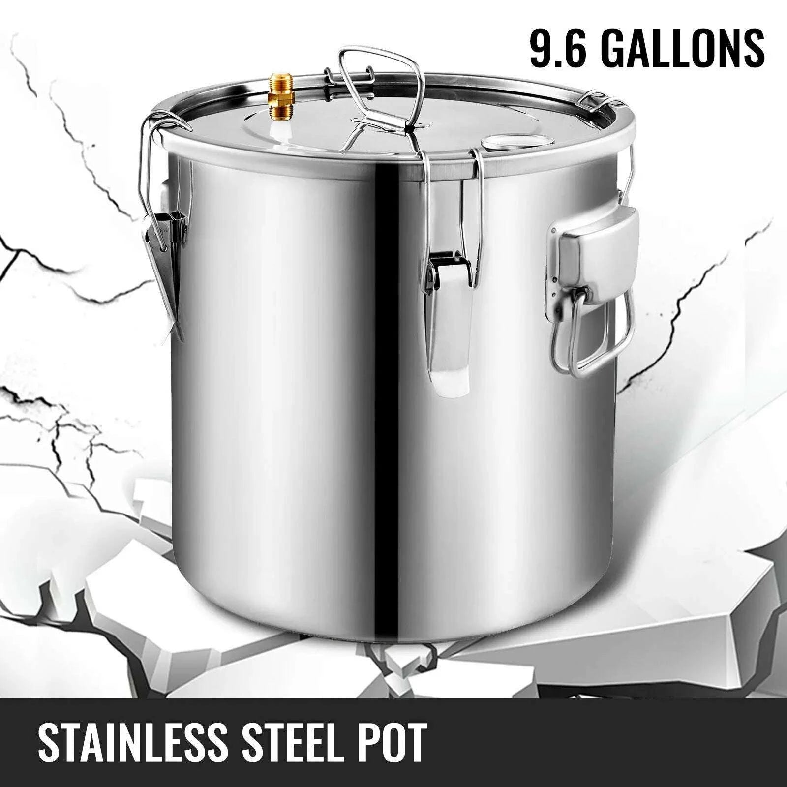 Home Alcohol Distiller Kit 3-8 Gal Stainless Steel Copper Still-30L / United States