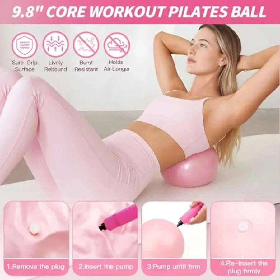Home Pilates Workout Kit with Ring, Ball, Bands & Grip Socks-United States