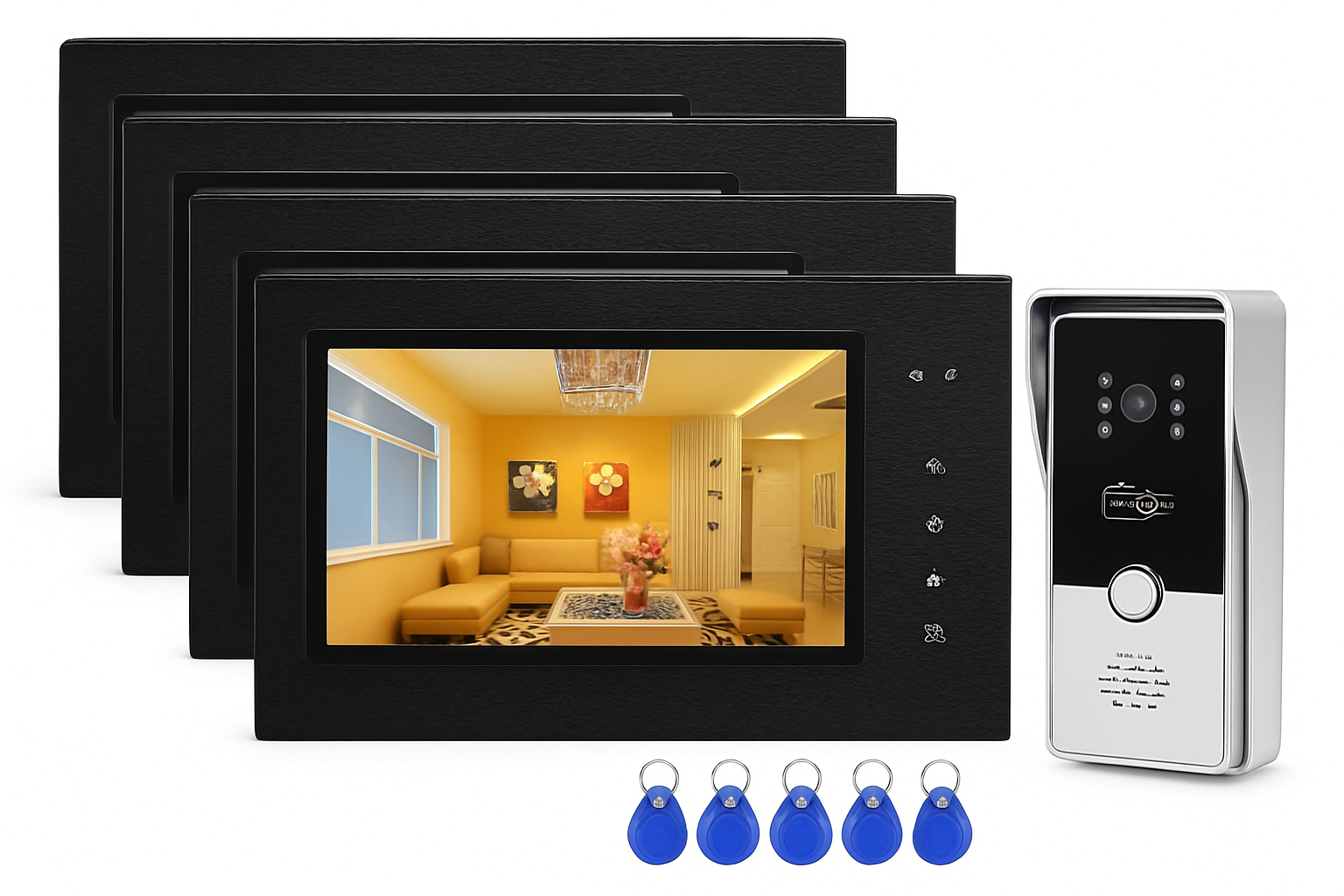 Timbre de video Homefong RFID con monitor de 7 pulgadas