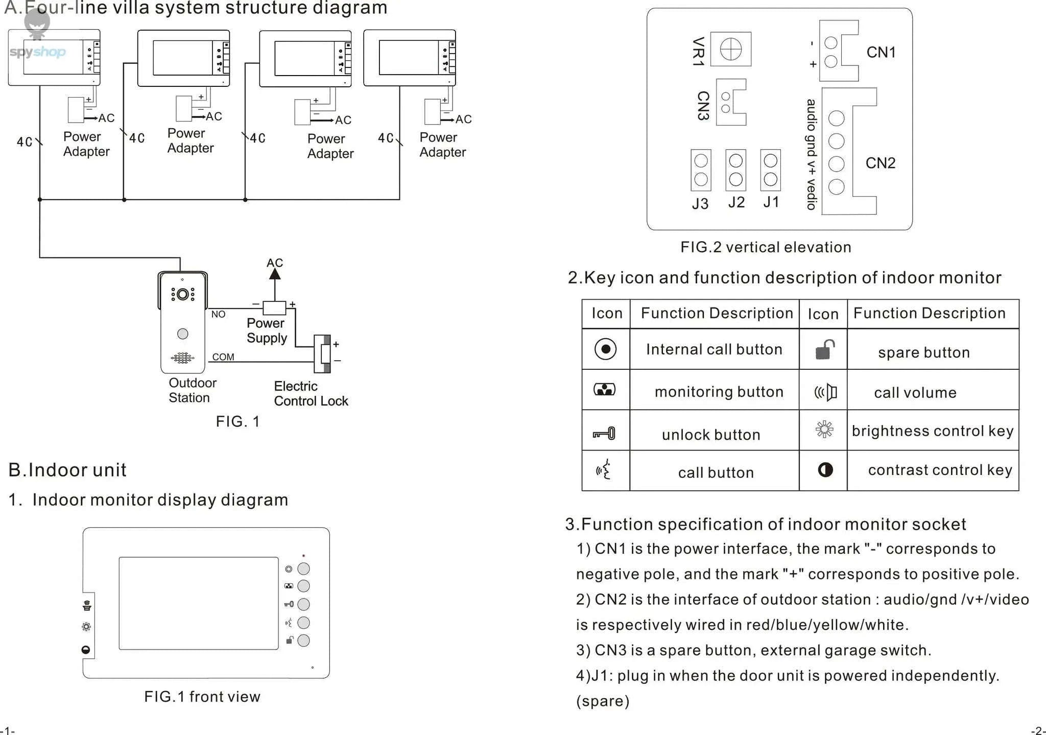 Homefong RFID Video Doorbell with 7-Inch Monitor-
