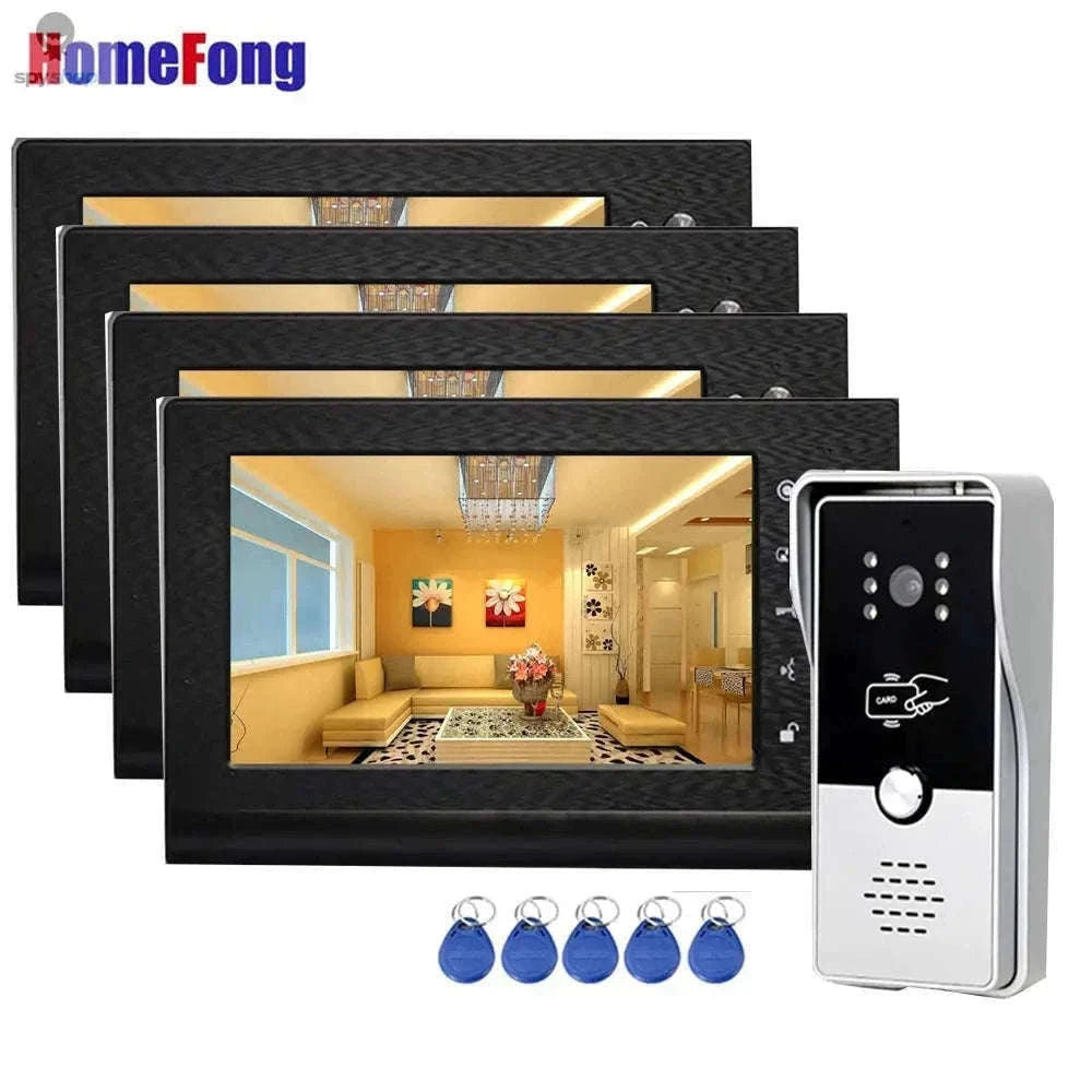 Homefong RFID Video Doorbell with 7-Inch Monitor-Set 2