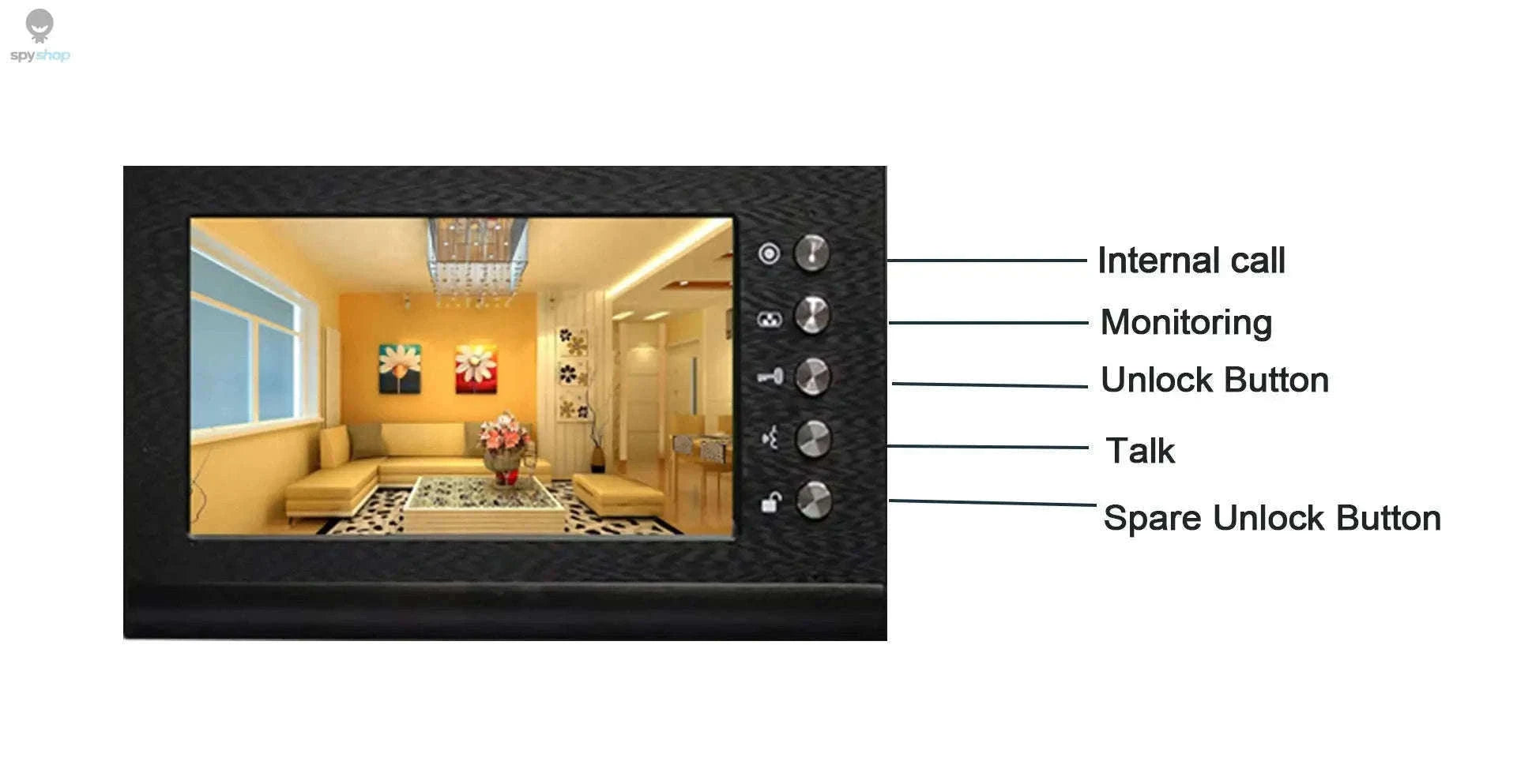 Homefong RFID Video Doorbell with 7-Inch Monitor-Set 2