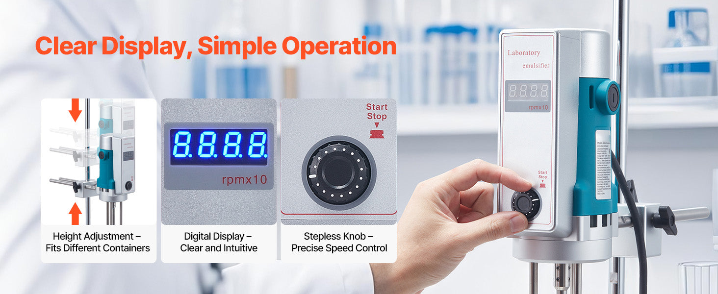 High Speed Laboratory Homogenizer with Digital Display Control