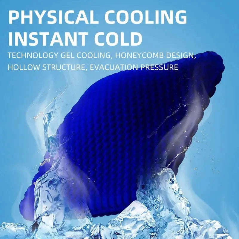 Honeycomb Gel Cushion for Enhanced Seating Comfort-Blue / 40x35cm